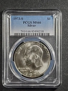 1973-S US Eisenhower Ike Silver (40%) Dollar - MS66 (PCGS) stk#0218 - Picture 1 of 7