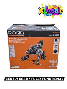 RIDGID 4 Gal. Aspiradora portátil húmeda/seca de 5,0 HP pico con filtro de polvo fino y accesorios - Imagen 1 de 17