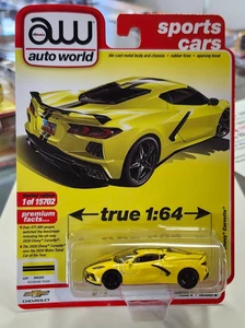 Chevy Corvette 2020 Auto World Sports Cars versión 4 versión B #6 en amarillo - Imagen 1 de 3