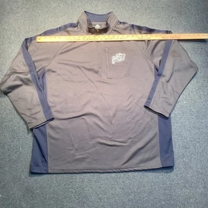 Pullover Colosseum Arkansas Razorbacks para hombre grande azul gris 1/4 cremallera - Imagen 1 de 12