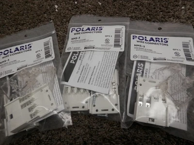 POLARIS 3 Pack USA Non Metallic Cable Splice 12-14 AWG W/Grnd NMS-3 Wire Connector 3kits