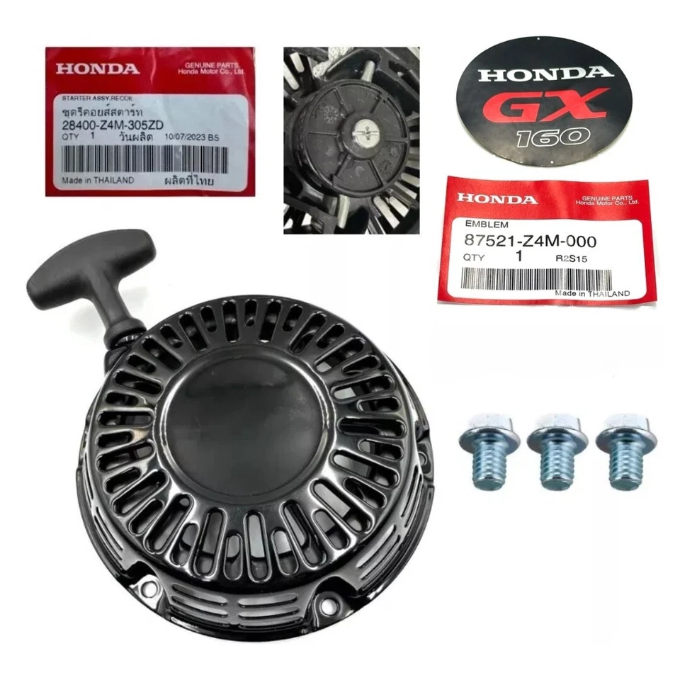 Genuine Honda GX120 GX160 GX200 Engine Recoil Pull Starter 28400-Z4M-305ZD Black - Image 1 of 4