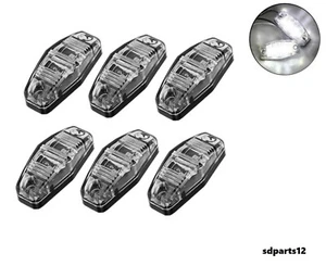 6x 12-24V Blanc LED Feux De Gabarit Position Avant Pour Camion Benne Plateau Van - Imagen 1 de 6