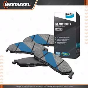 4pcs Bendix Heavy Duty Front Disc Brake Pads Cooler Braking DB1774HD - Picture 1 of 2