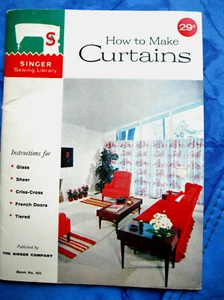 Singer Sewing Library 101 HOW TO MAKE CURTAINS 1960 32pg sew instruction booklet - Picture 1 of 9
