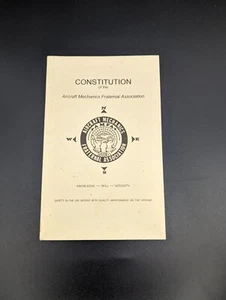 Flugzeugmechaniker Bruderschaft Verfassung 2001 AMFA 4" x 6" - Bild 1 von 5