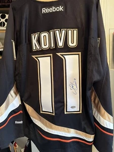 Saku Koivu Signed Anaheim Ducks Autograph Reebok Jersey COA  - Picture 1 of 8
