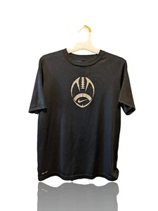 Boys Large Nike Football Logo T Shirt, Black. NS-11 - Picture 1 of 7