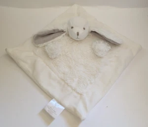 Mon Ami PUPPY DOG LOVEY White Gray Plush Baby Security Blanket 2012 Bunny 10" - Picture 1 of 9