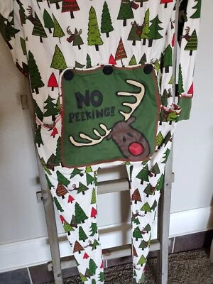 Lazy One No Peeking Christmas Union Suit - Image 1 of 2