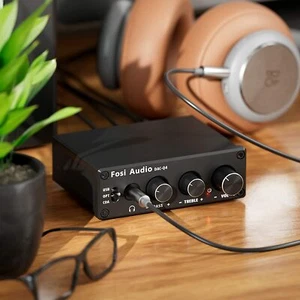 Fosi Audio Q4 Headphone Amplifier Mini Stereo DAC 24-Bit 192 KHz USB for Speaker - Picture 1 of 7