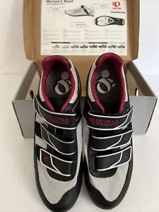 Pearl Izumi Women's Quest Road Cycling Bike Shoes Black Red Size 41 US 9 NEW - Picture 1 of 6