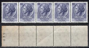 #347 - Repubblica - Striscia 15 lire Siracusana per macchinette - Nuovi (** MNH) - Picture 1 of 1