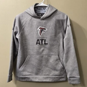 Under Armour Youth Size XL Atlanta Falcons Grey Hoodie Sweatshirt Kids - Picture 1 of 5