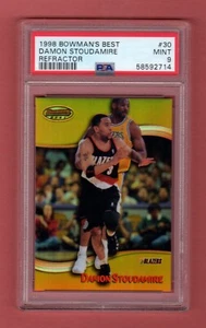 DAMON STOUDAMIRE 1998-99 BOWMAN'S BEST REFRACTOR SP # / 400 PSA 9 MINT BLAZERS - Picture 1 of 2