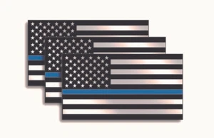 3 Blue Line American Flag 3M decal sticker car truck police support Lives Matter - Bild 1 von 6