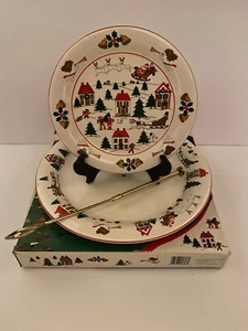 Vtg. The Joy of Christmas 2 Tiered Serving Dish. - Picture 1 of 3