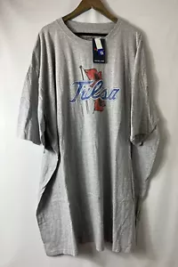 NWT University Of Tulsa Grey Fanatics T Shirt Size 4XL Tall - Picture 1 of 5