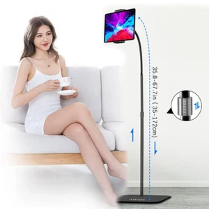 Heavy Duty Tablet Floor Stand Phone Holder Mount Universal for iPhone iPad Pro - Picture 1 of 10