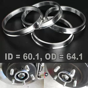 For Toyota Mazda 5x114.3 64.1mm Wheel to 60.1mm Hub Centric Rim Spacer Ring x4 - Picture 1 of 1