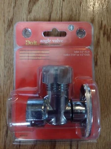 ANGLE VALVE quarter turn shut-off - inlett 1/2" FIP outlet 7/16" or 1/2" OD -NEW - Picture 1 of 4