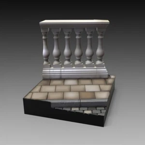 Royal Models 75mm Scale Base with Columns (50mm x 50mm) - Bild 1 von 1