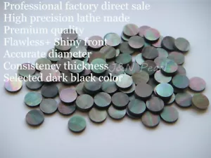 20+2 Stck. 10 mm Schwarz Perlmutt Inlay Punkte Materialien, Premium Qualität - Bild 1 von 3