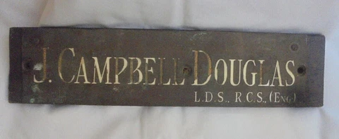 ANTIQUE J CAMPBELL DOUGLAS LDS RCS ENG BRONZE WALL PLAQUE Cover