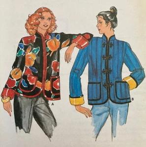 Butterick Sewing Pattern 6929 Mandarin Style Jacket Sz Large Uncut FF - Picture 1 of 4