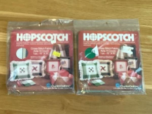 NOS Vintage Charles Craft Hopscotch Cross Stitch 14 Count Aida PLAID Fabric Lot - Picture 1 of 4