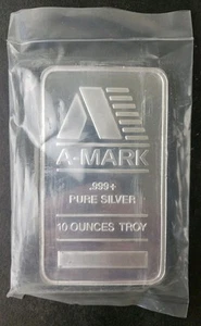 A-Mark 10oz Silver Bar in Plastic - Picture 1 of 2
