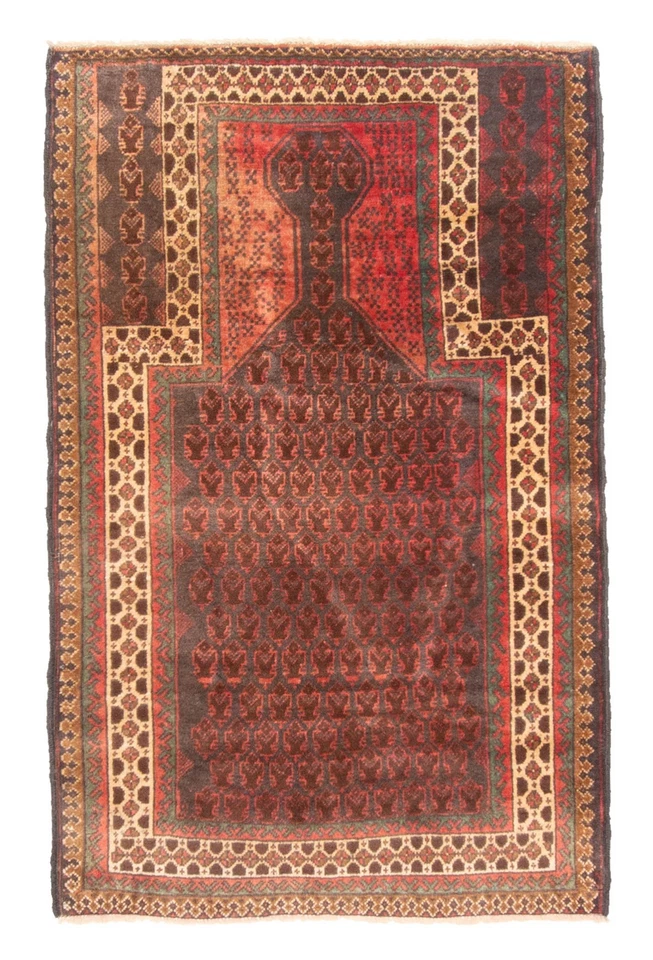 Alfombra de lana oriental anudada a mano tradicional gris oscuro de 2'10" x 4'4" vintage Foto 1 de 4