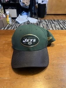 New Era New York Jets NFL 39THIRTY Fitted Cap Hat Black Green Size Med-Large - Picture 1 of 5