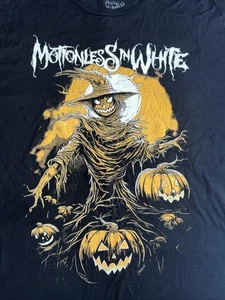 Motionless In White Merch Scarecrow Tshirt Adult 3XL Black Band Pumpkin - Picture 1 of 6
