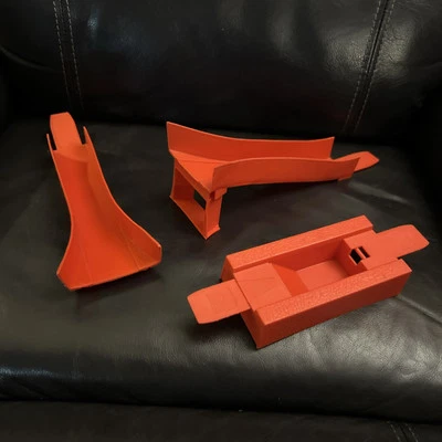 VINTAGE MATTEL HOT WHEELS RED LINE ERA TRACK RED STUNT JUMP RAMP & Drag Chute - Image 1 of 4