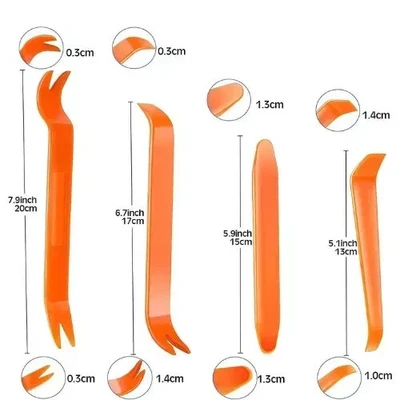 4 Pieces Car Trim Removal Kit Panel Tool Pry Door Interior Clip Set Dash Plastic - Image 1 of 4