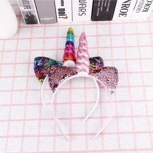  2 PCS Unicorn Headband Little Girls Hair Accessories Miss Child Party - Picture 1 of 12
