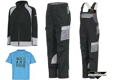 Bullstar Kinder Arbeitshose Latzhose Bundhose Hardwork Softshelljacke Solution  - Bild 1 von 4