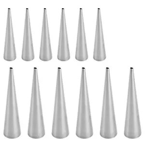 12 Pcs Piping Stick Miss Cream Horn Molds Pastry Croissant Cones - Picture 1 of 12