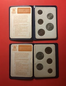 BRITISH FIRST DECIMAL COINS -2 SETS OF 5 COINS(1968-1971)…GREAT DEAL - Picture 1 of 6