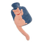 With Plush Cover Hot Water Bottle Hand Warmer Cute Cat Winter Cramp Pain Relief