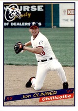1997 Chillicothe Paints Grandstand #4 Jon Clinger Delaware Ohio OH Baseball Card