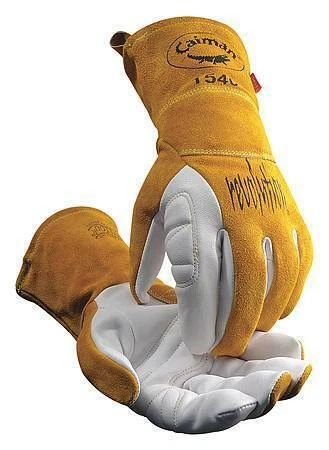 Caiman 1540-6 Tig 焊接手套,优质山羊谷物,衬垫棕榈,手套 — 第 1/1 张图片