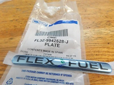 NEW 2015 2016 2017 FORD F150 F-150 REAR TAILGATE FLEX FUEL EMBLEM FL3Z-9942528-J - Imagem 1 de 4