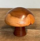 Vintage Treen Hand Turned Hand Made Walnut? Hardwood Wood Darning Mushroom 6cm