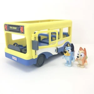 Bluey's School Bus Replacement Vehicle Toy Bluey & Bingo w/ Backpack Figure Lot - Picture 1 of 13