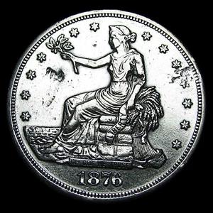 1876-S Trade Dollar Silver ---- Stunning Details Chop Marks Rare Coin ---- #873Z - Picture 1 of 4