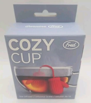 FRED, Acogedora Taza Infusor de té Silicona Stainer Filtro Colgador de tazas. Tema de guantes rojos Foto 1 de 4