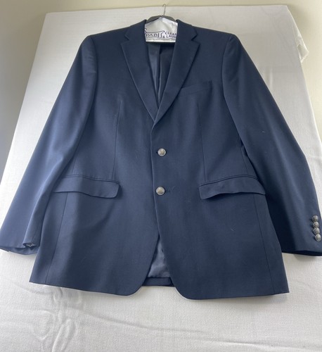 MICHAEL KORS Cappotto Uomo Lana Sportivo Blazer Navy 40L Giacca 2 Bottoni Preppy Acad