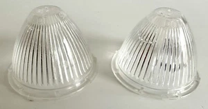 SET OF 2 SATE LITE 157 CLEAR PLASTIC LENS CLEARANCE MARKER BEEHIVE SAE P2 PC 75 - Picture 1 of 3
